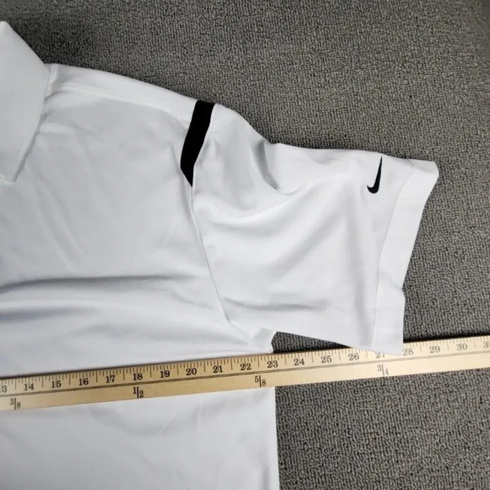 Nike Golf Dri-FIT Polo Shirt Mens Large White Short Sleeve Moisture Wicking